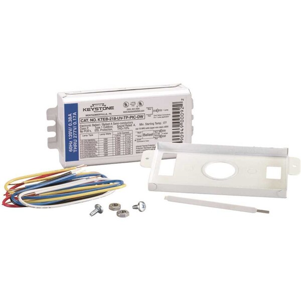 18-Watt 1 or 2-Lamp CFL Rapid Start Electronic Fluorescent Replacement Ballast